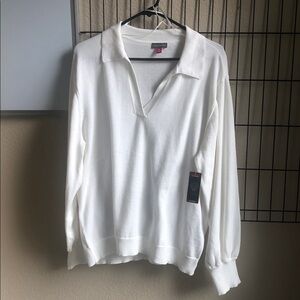 Vince Camuto Antique White V-Neck Sweater